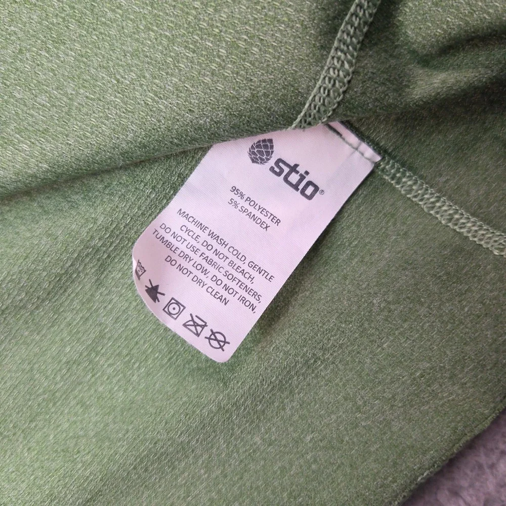 Stio Hylas Crew Shirt Mens XL Green Sun UPF 50 Lightweight Performance Outdoors